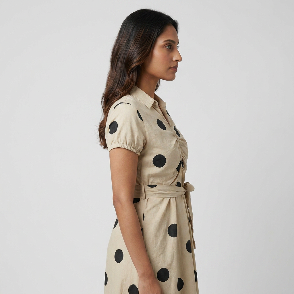 Polka Dot Flare Fit Dress