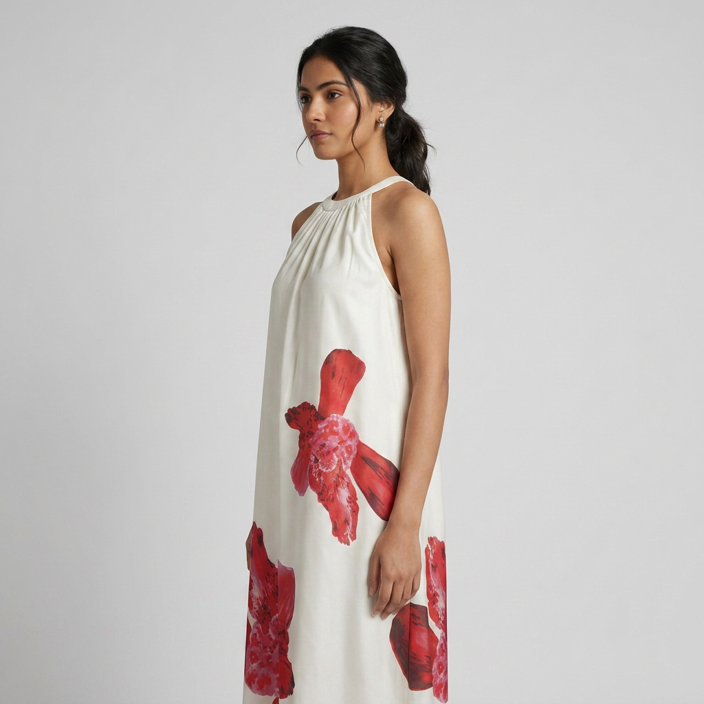 Floral Sleeveless Flared Dress