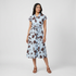 Printed Shirt Collar Dress