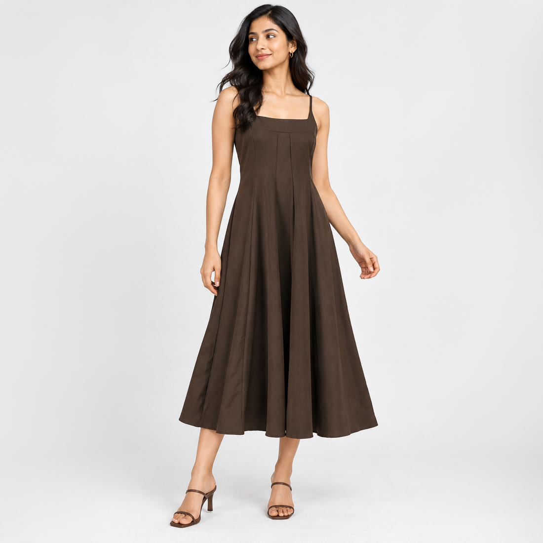 Solid Flared Dress