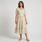 Printed Sweetheart Neck Dress