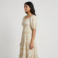 Printed Sweetheart Neck Dress