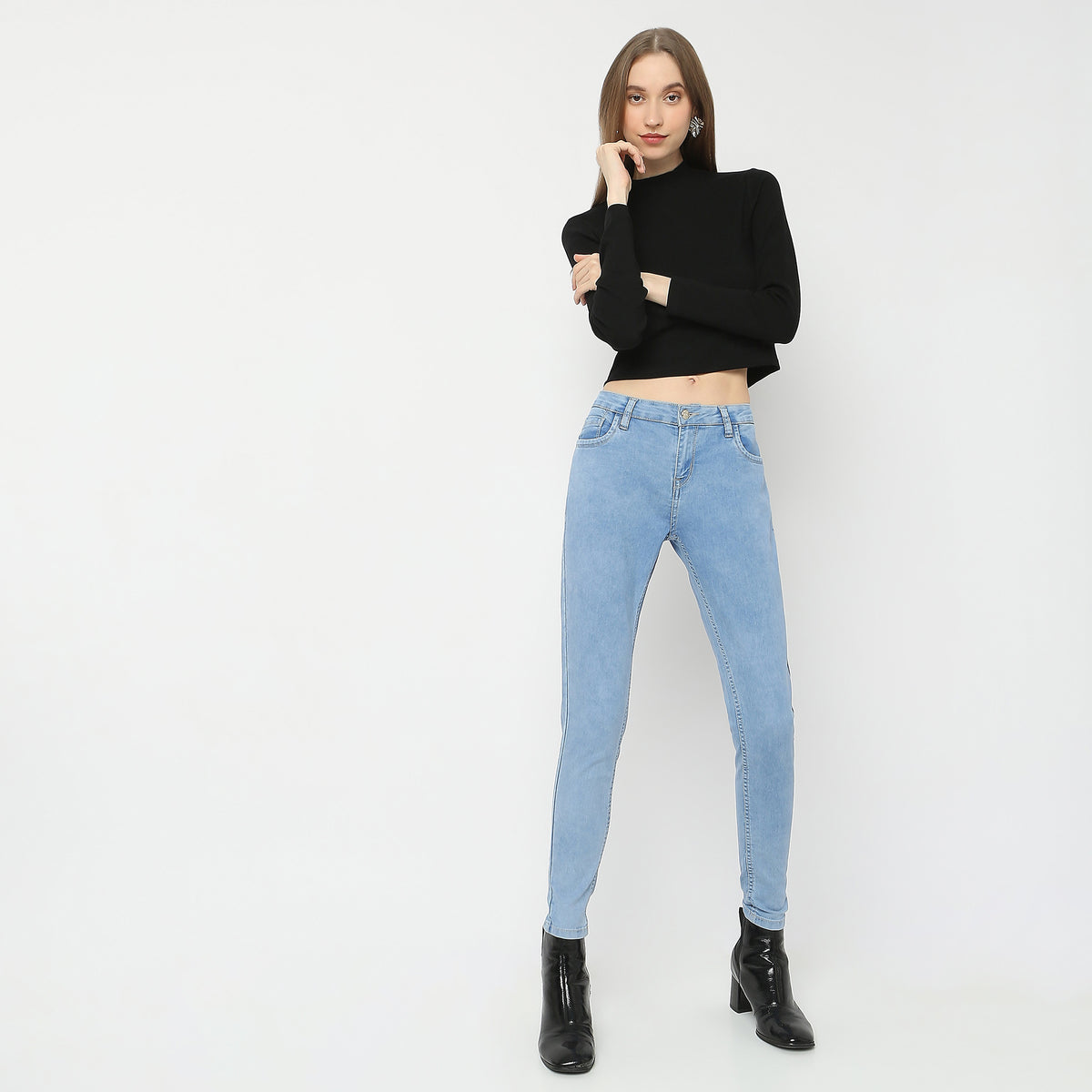 Skinny Fit Full Length Jeans