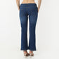 Boot Cut Solid Ankle Length Low Rise Jeans