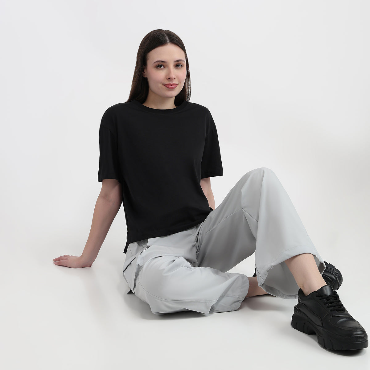 Air Dry Relaxed Fit Solid T-Shirt