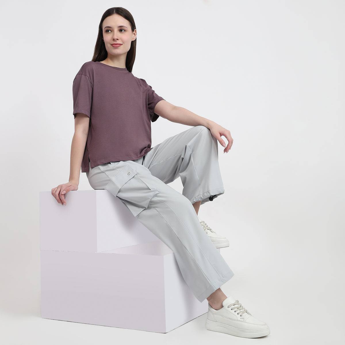 Air Dry Relaxed Fit Solid T-Shirt