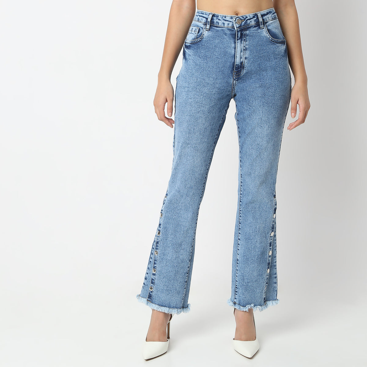 Boot Cut Full Length High Rise Jeans