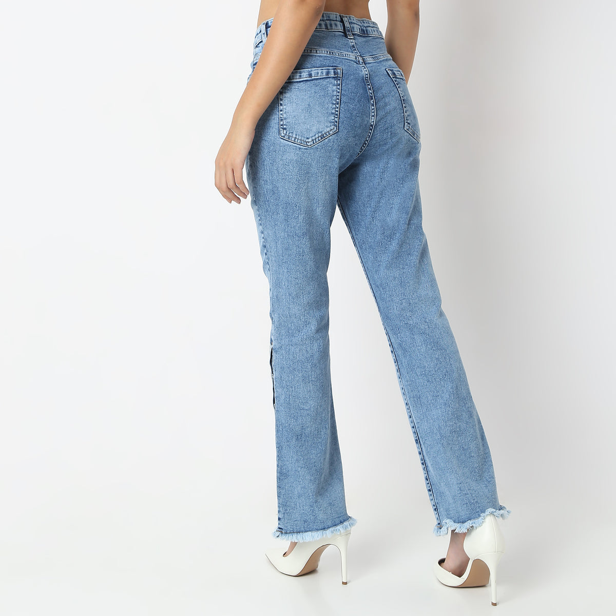 Boot Cut Full Length High Rise Jeans