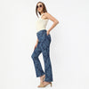 Boot Cut Printed Full Length High Rise Jeans