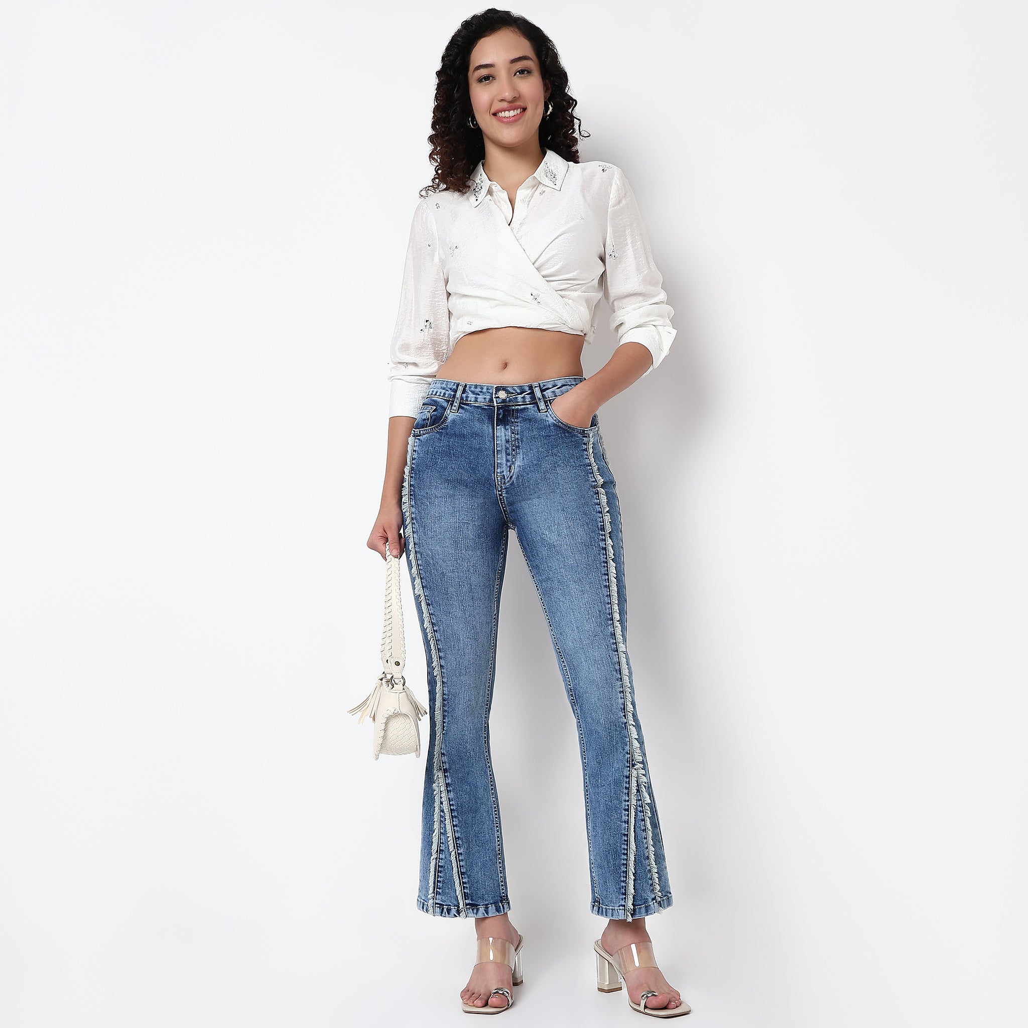 Highwaist Bootcut Side Gusset Look Denim