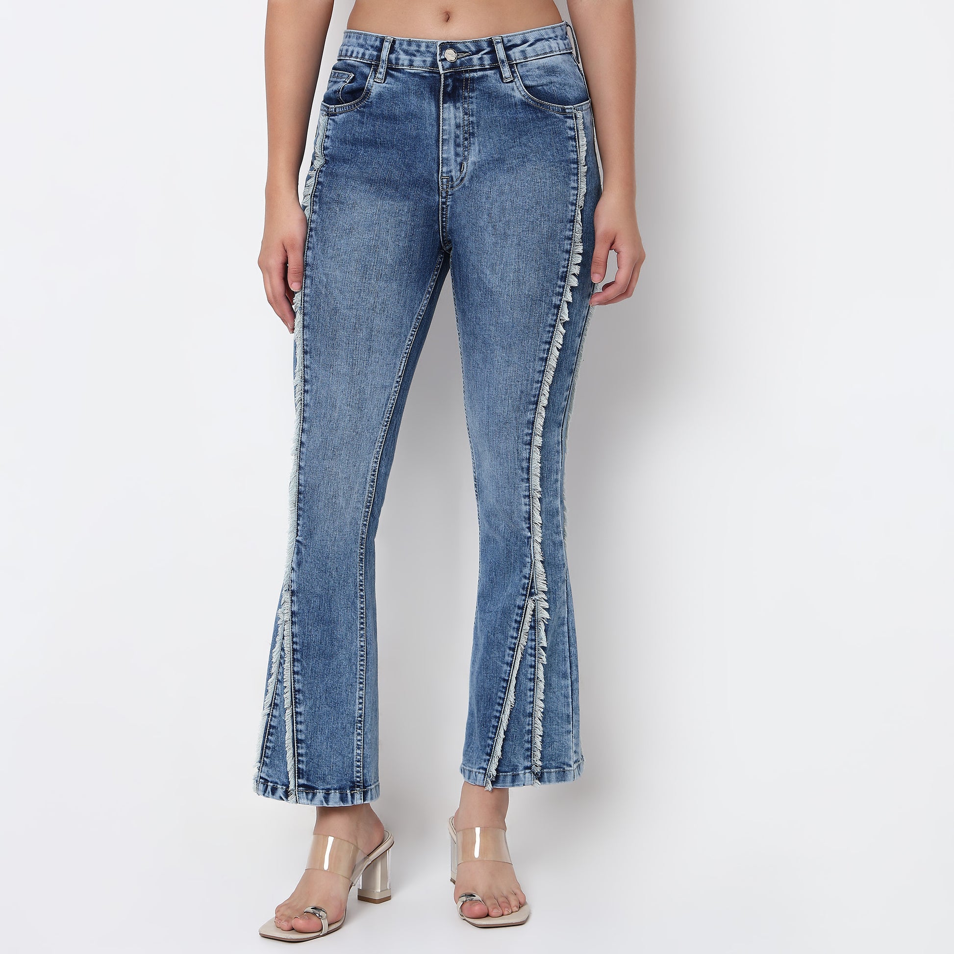 Highwaist Bootcut Side Gusset Look Denim