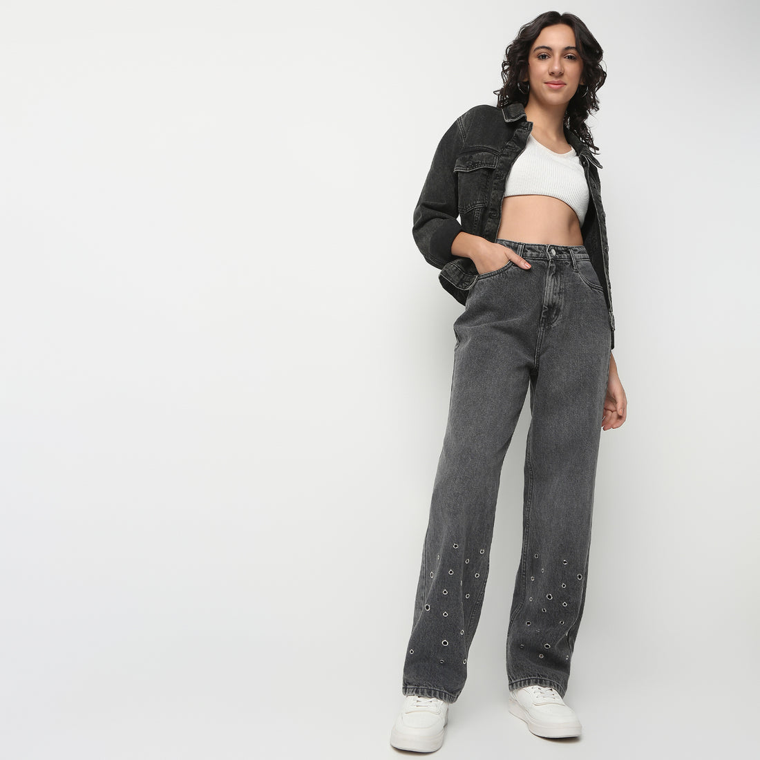 Full Length Straight Fit Solid with Stylish Jeans