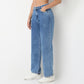 Straight Fit Denim With Emblished Stud Look