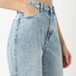 Straight Fit Solid Full Length High Rise Jeans
