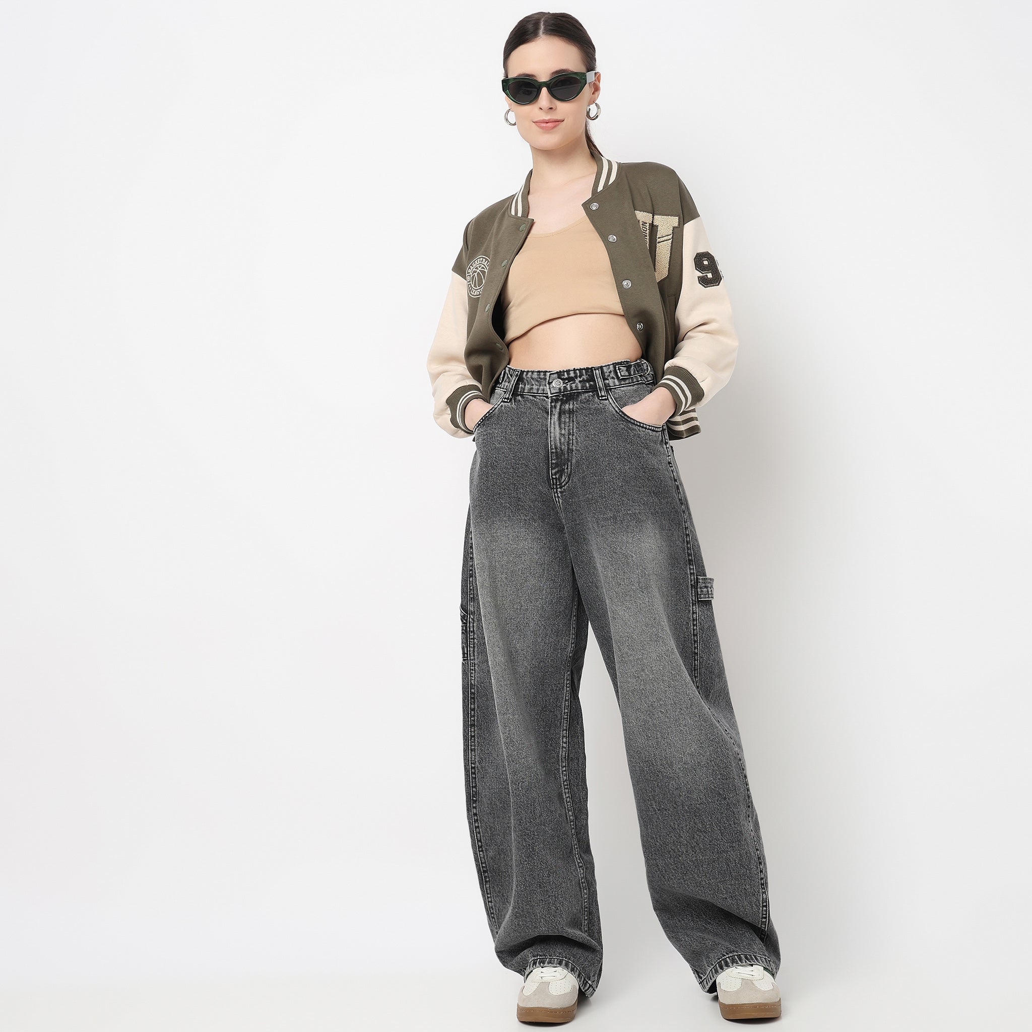 Low waist Barrel Fit Street Look Jeans