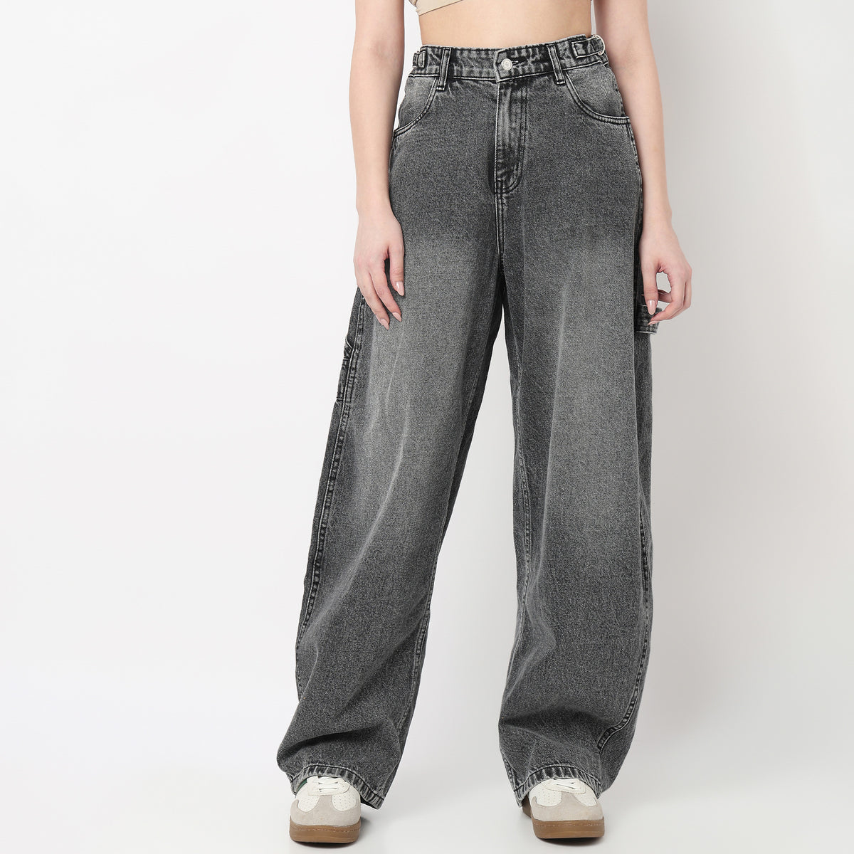 Low waist Barrel Fit Street Look Jeans