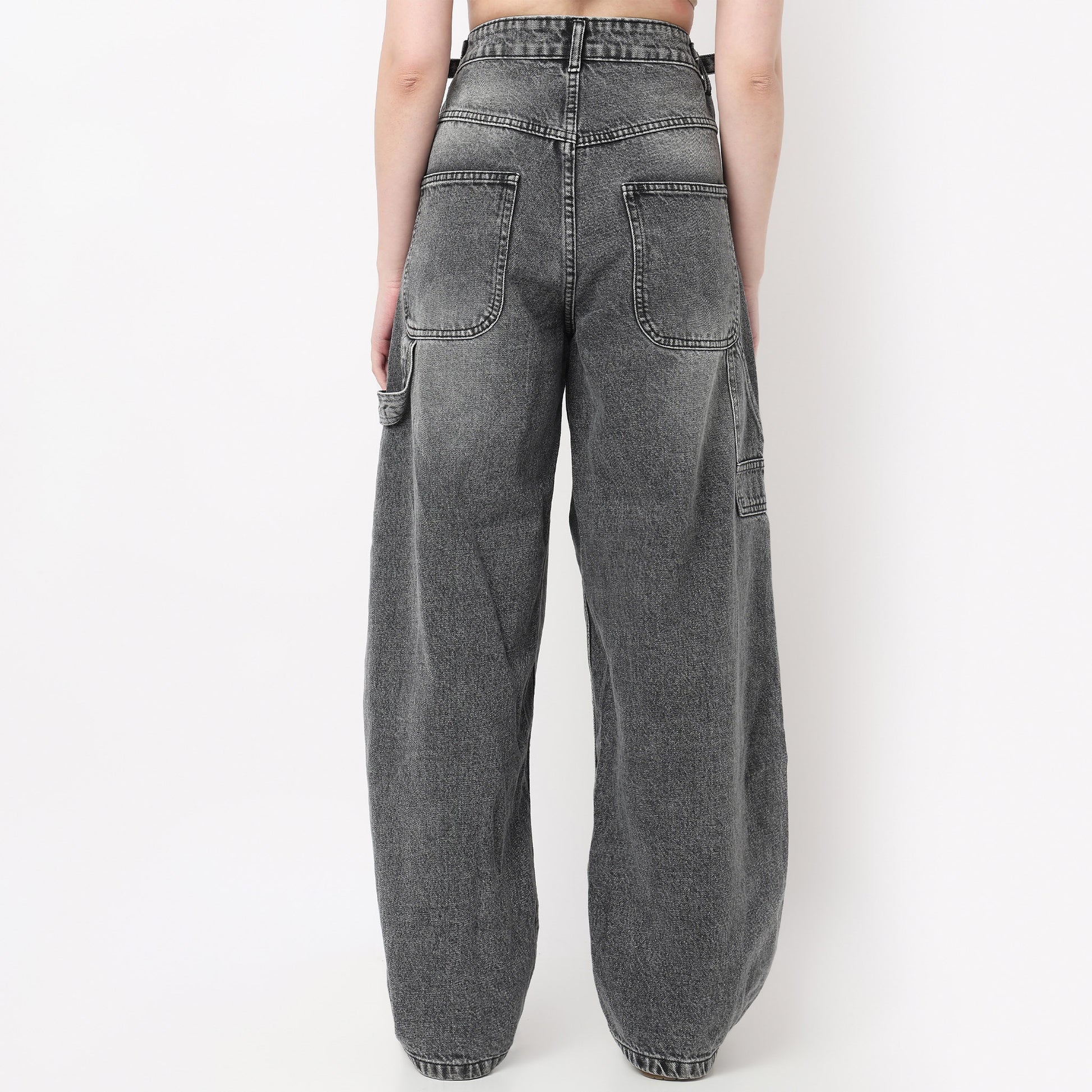 Low waist Barrel Fit Street Look Jeans