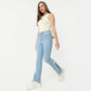 Boot Cut Solid Full Length High Rise Jeans