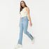 Boot Cut Solid Full Length High Rise Jeans