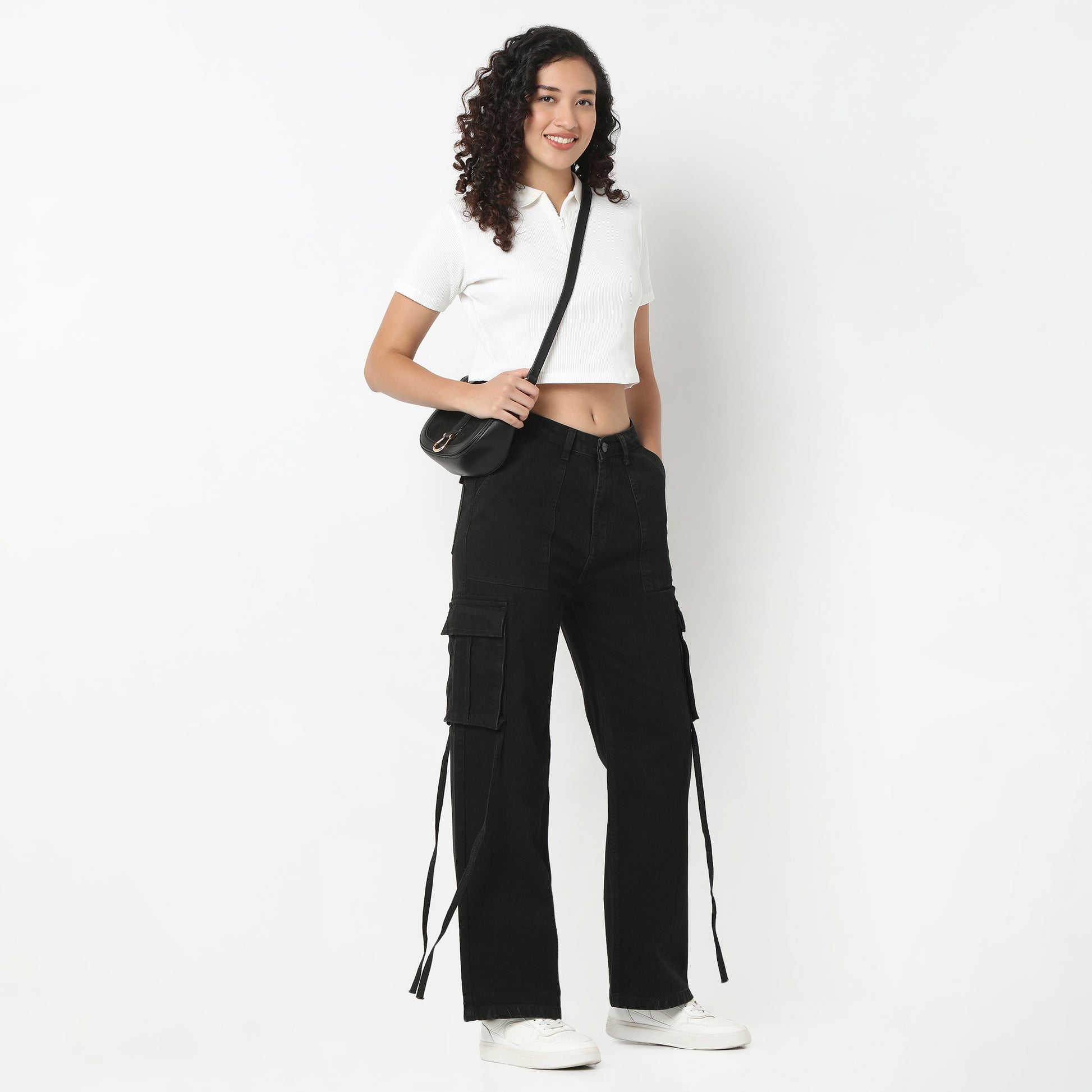 Highwaist Street Look Cargos