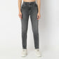 Stone Wash Ankle-Length Skinny Fit High Rise Jeans