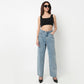 Straight Fit Mirror Stud Denim