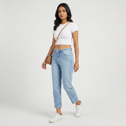 Relaxed Fit Clean Look High Rise Jeans 