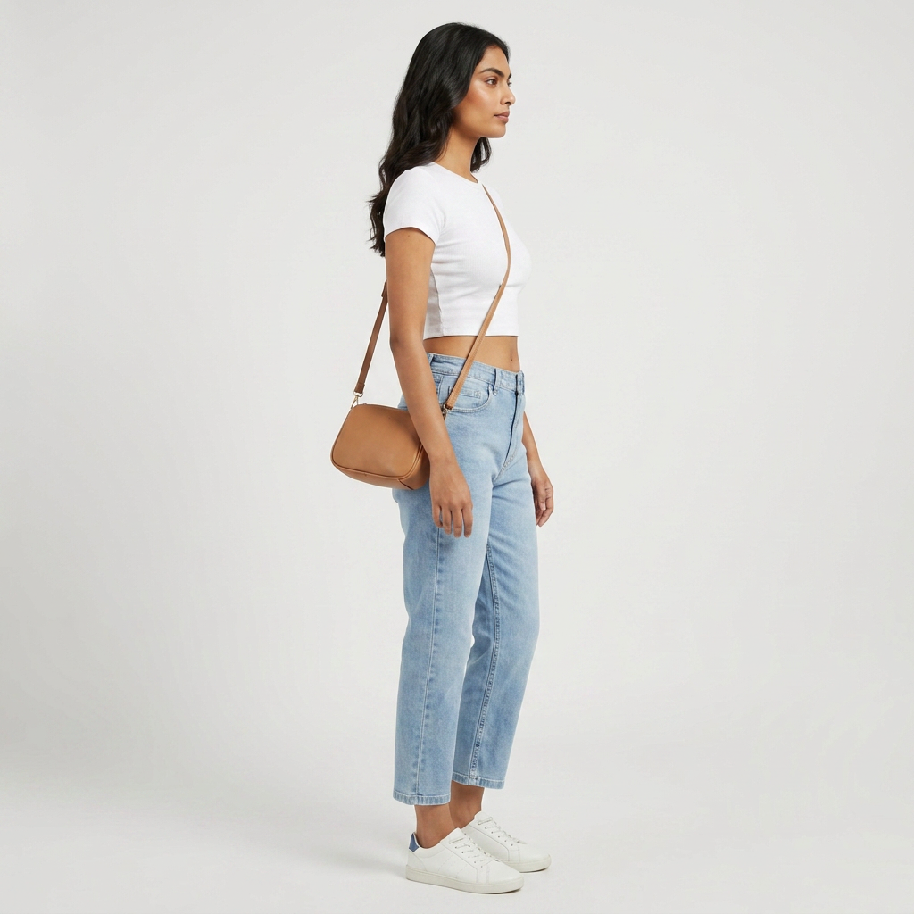 Relaxed Fit Clean Look High Rise Jeans 