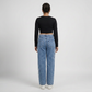Straight Fit Bow Patch Denim