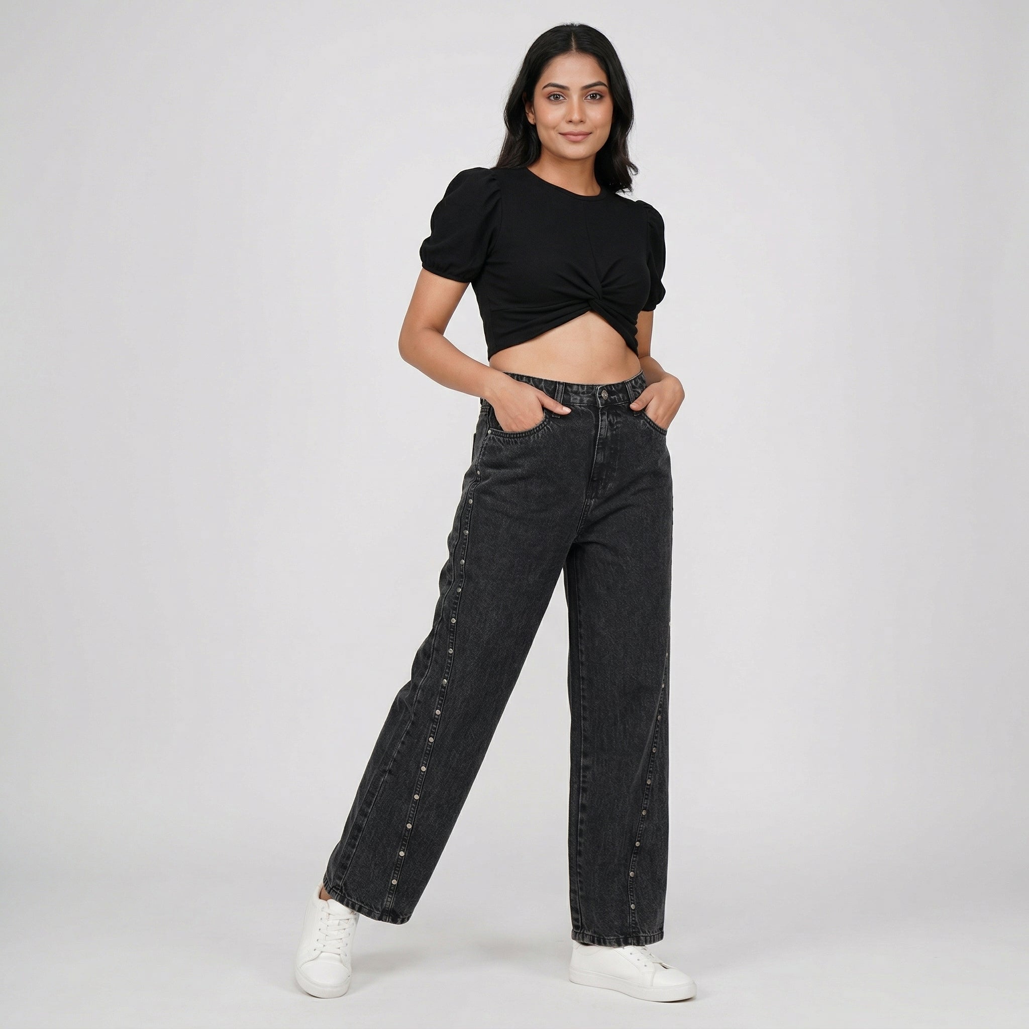 Straight Fit Low Rise Jeans