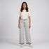 Solid Wide Leg High Rise Jeans