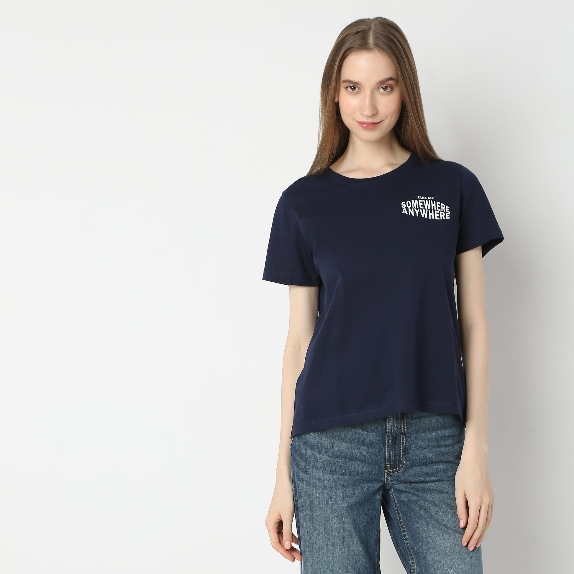 Regular Fit Solid T-Shirt