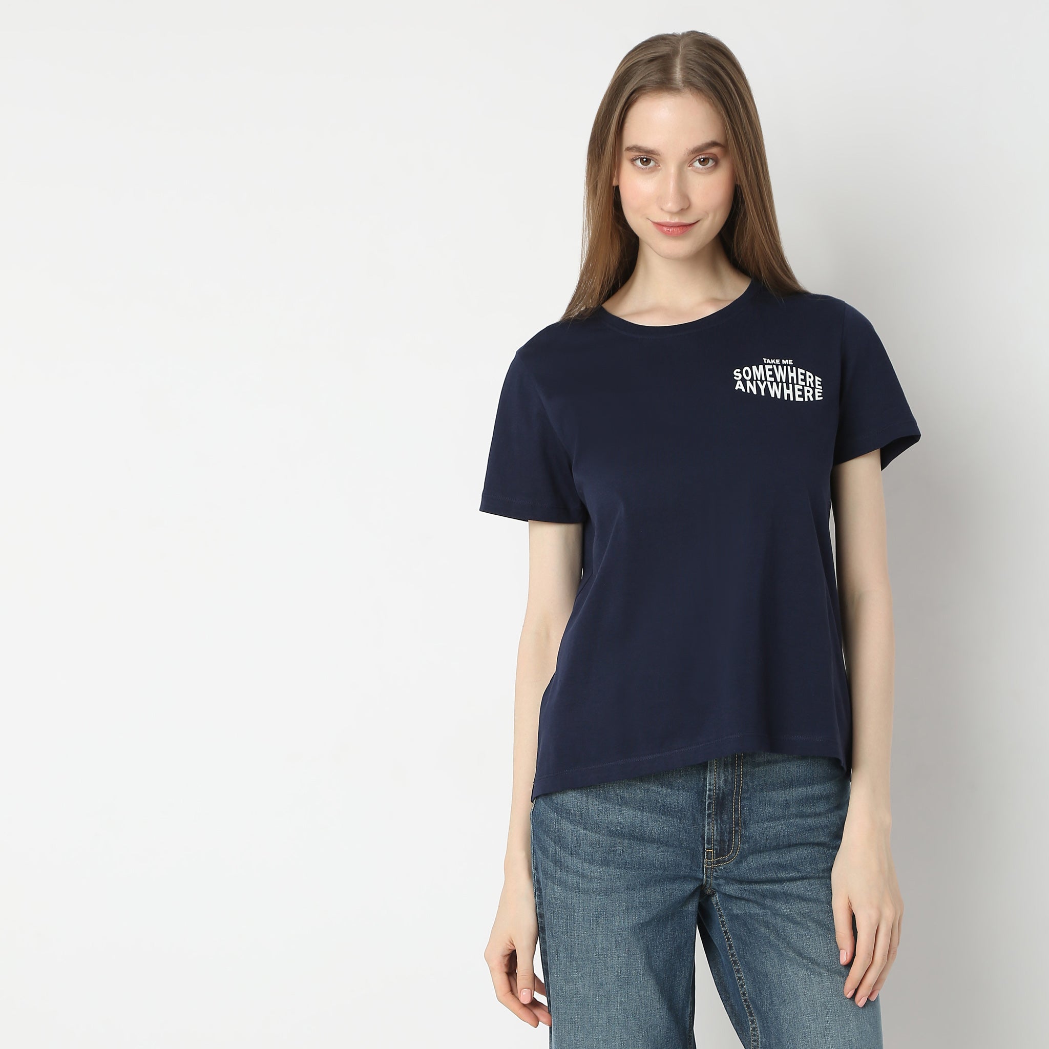 Regular Fit Solid T-Shirt