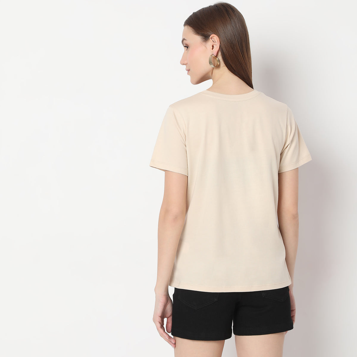 Solid Round Neck T-Shirt