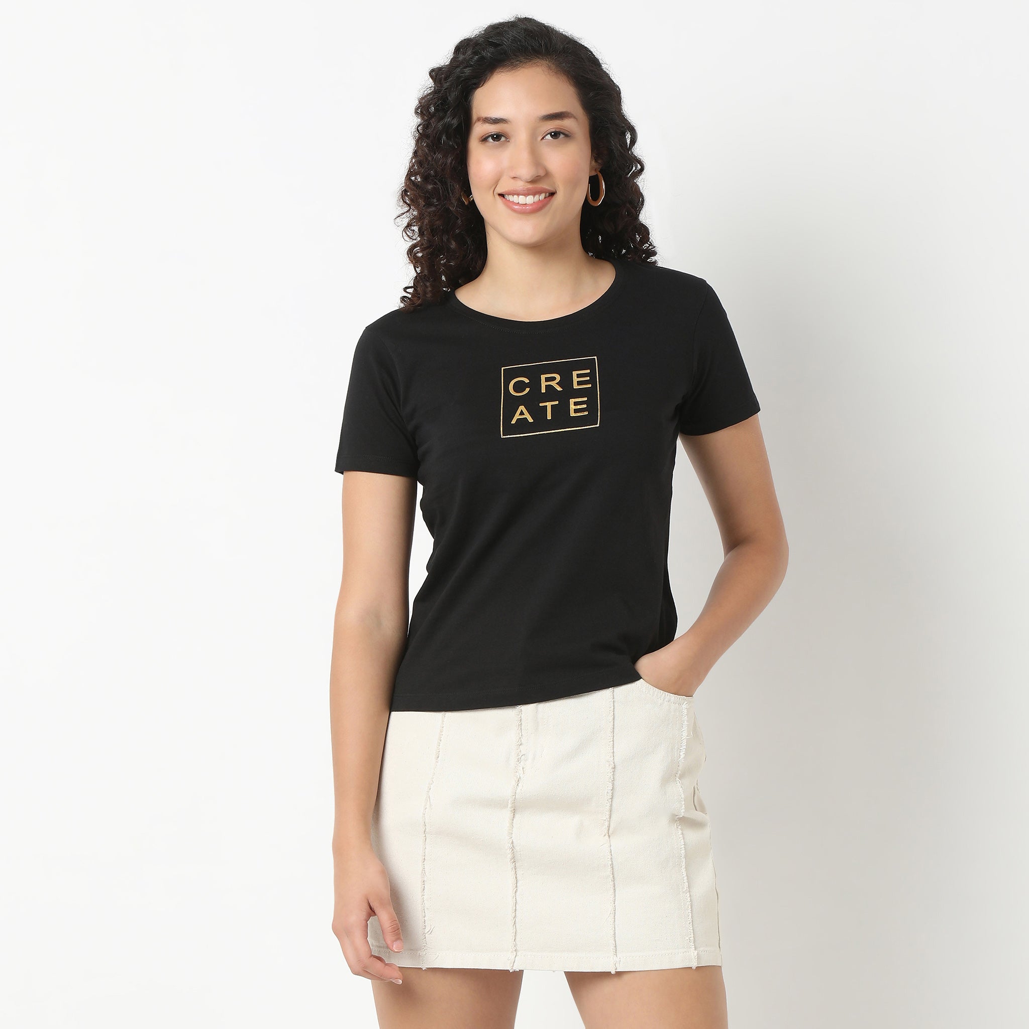 Round Neck Graphic T-Shirt