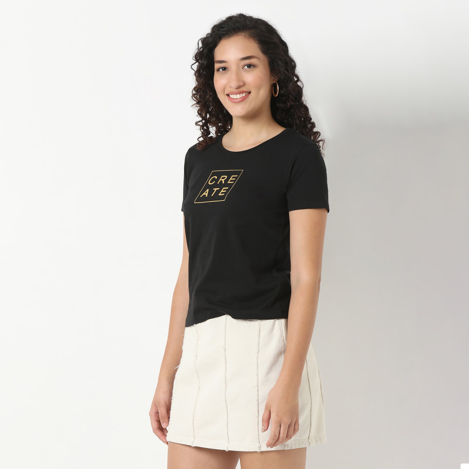 Round Neck Graphic T-Shirt