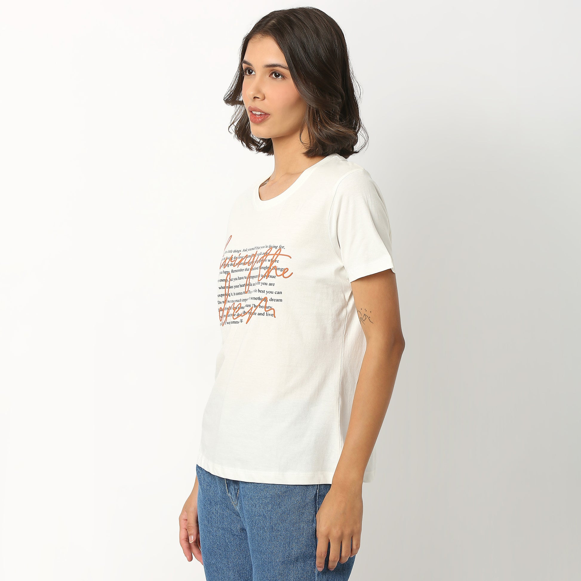 Graphic Cotton Fabric T-Shirt