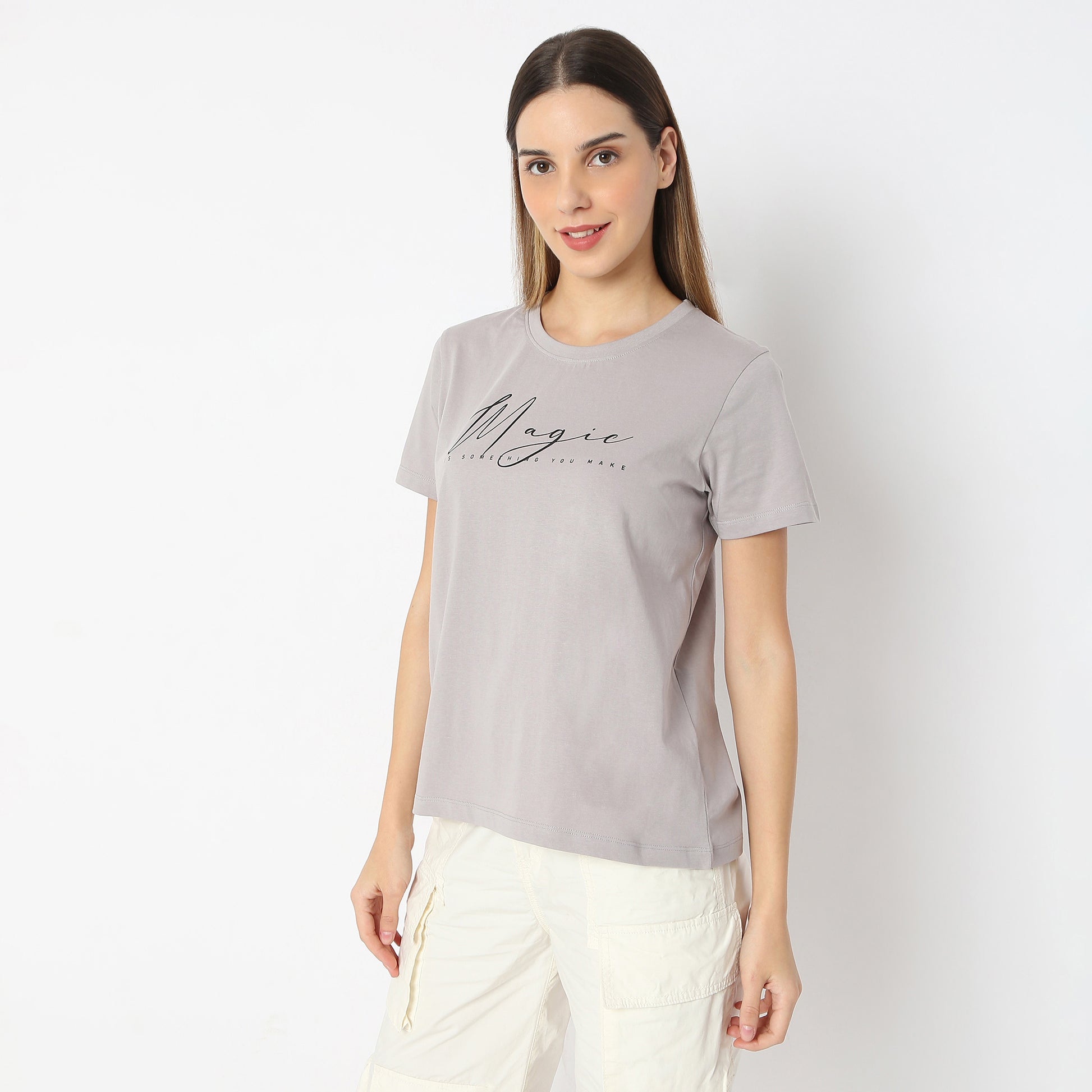 Graphic T-Shirt with Front Print Detail
