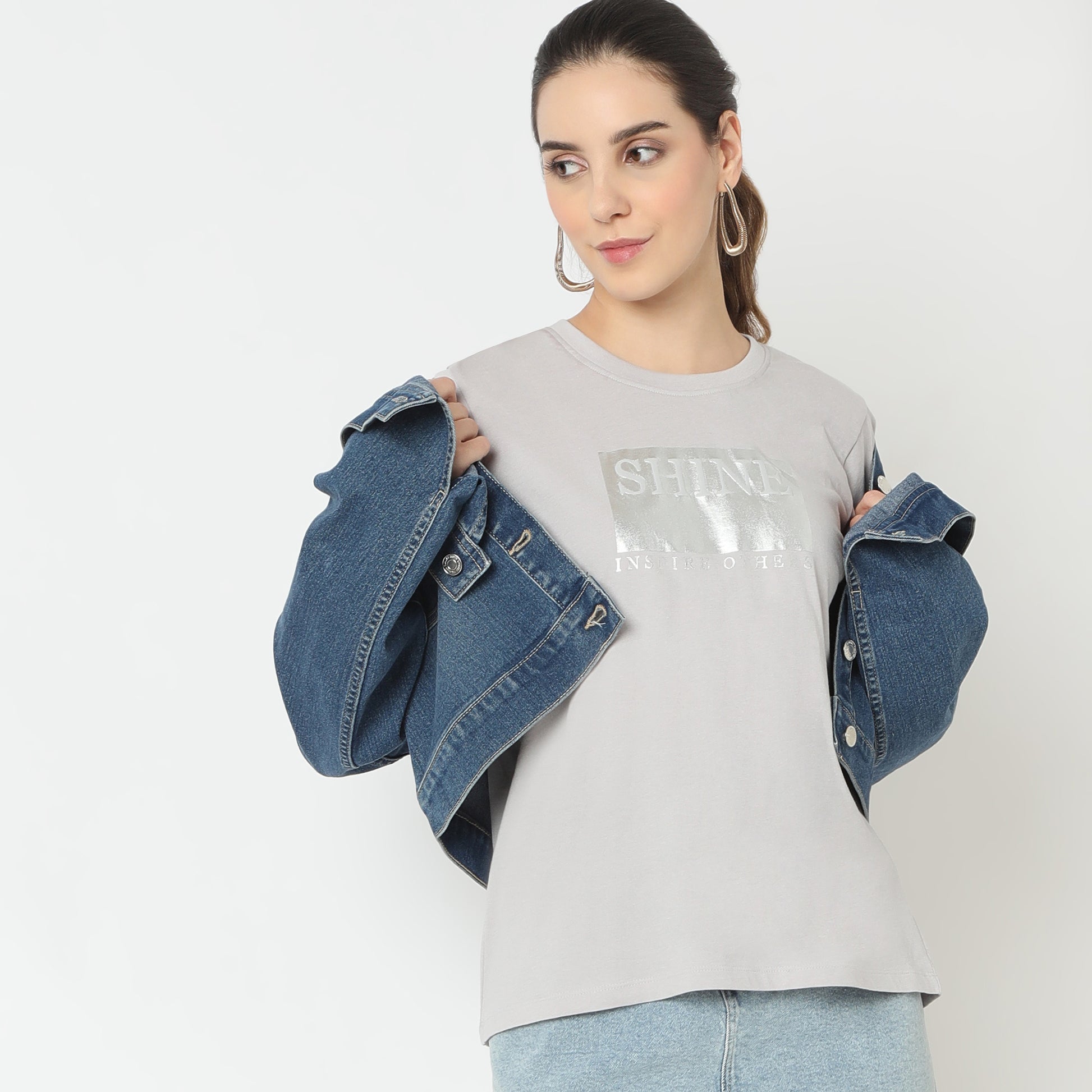 Regular Fit Graphic Round Neck T-Shirt