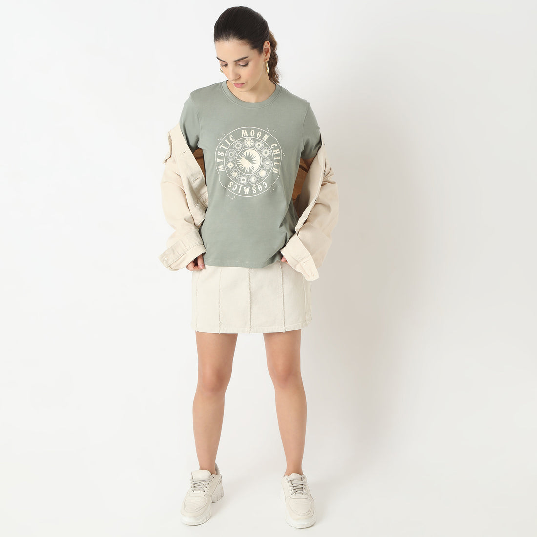Regular Fit Graphic Round Neck T-Shirt