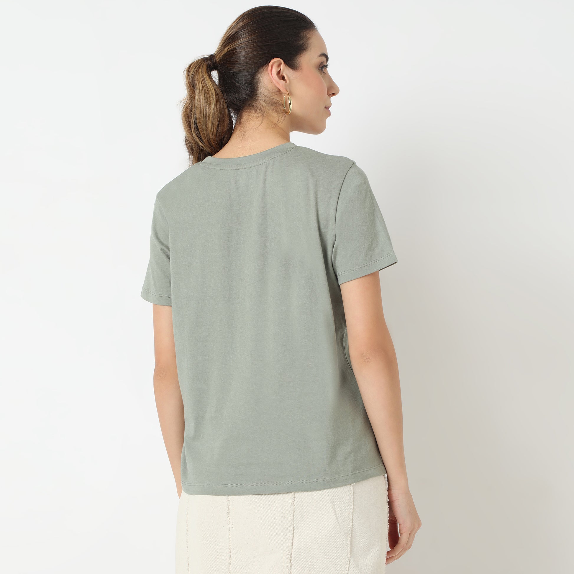 Regular Fit Graphic Round Neck T-Shirt