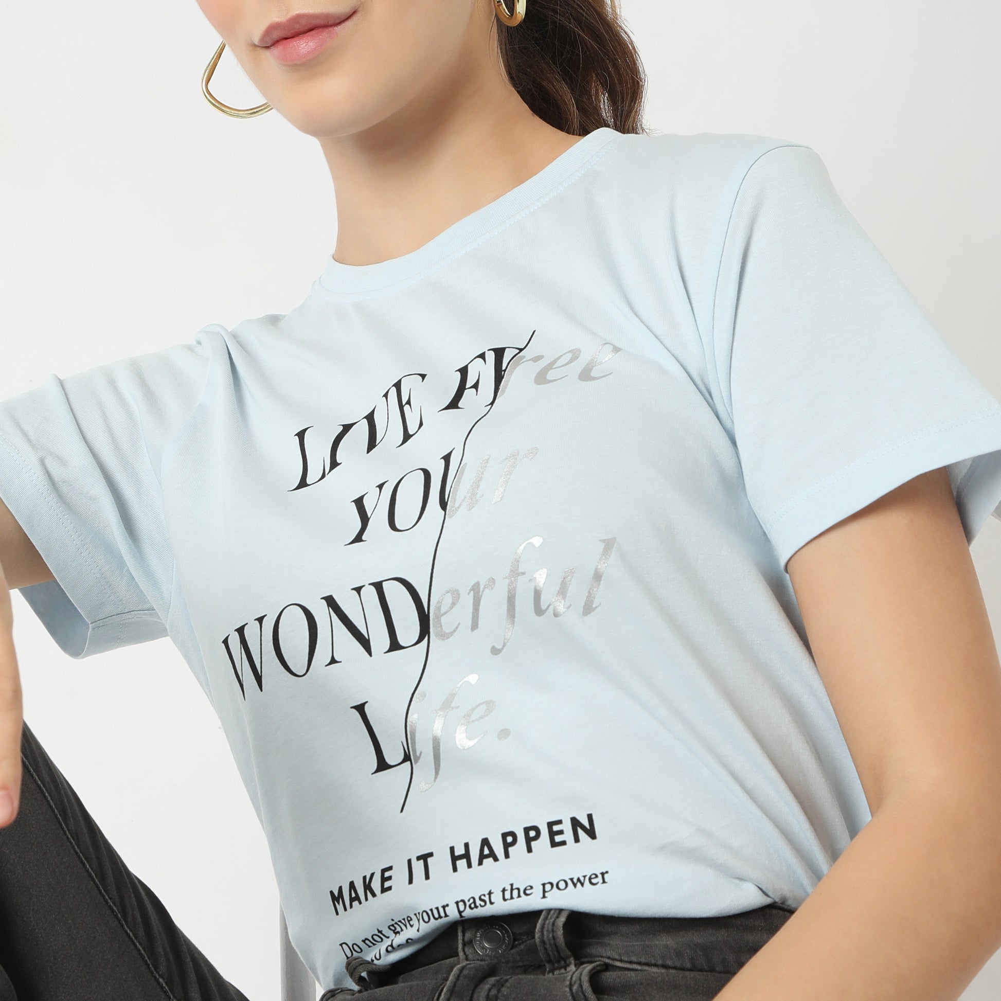 Regular Fit Graphic Round Neck T-Shirt