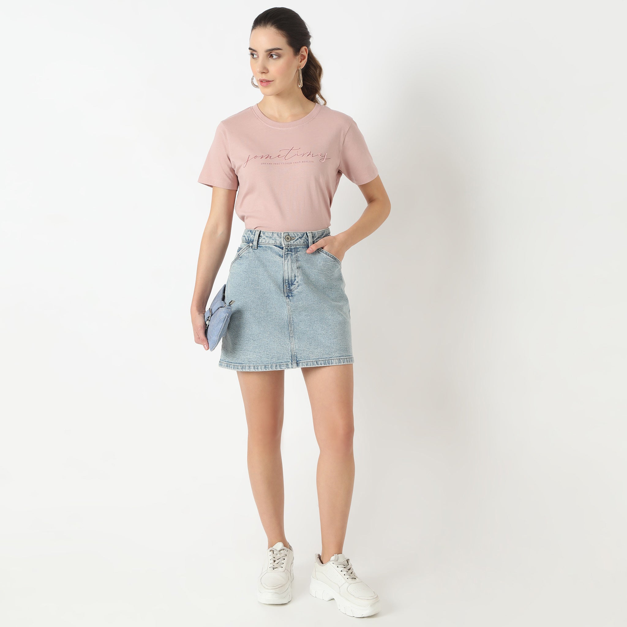 Regular Fit Graphic Round Neck T-Shirt