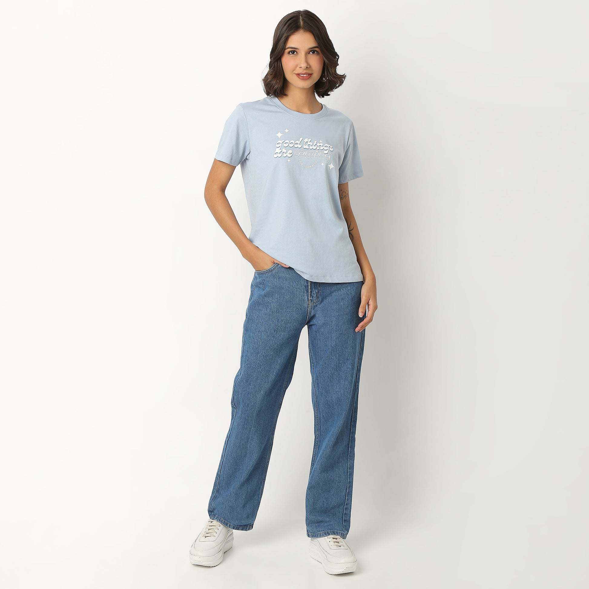 Graphic Cotton Fabric T-Shirt