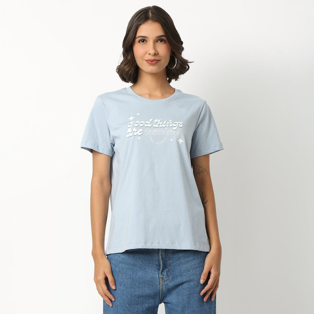 Graphic Cotton Fabric T-Shirt