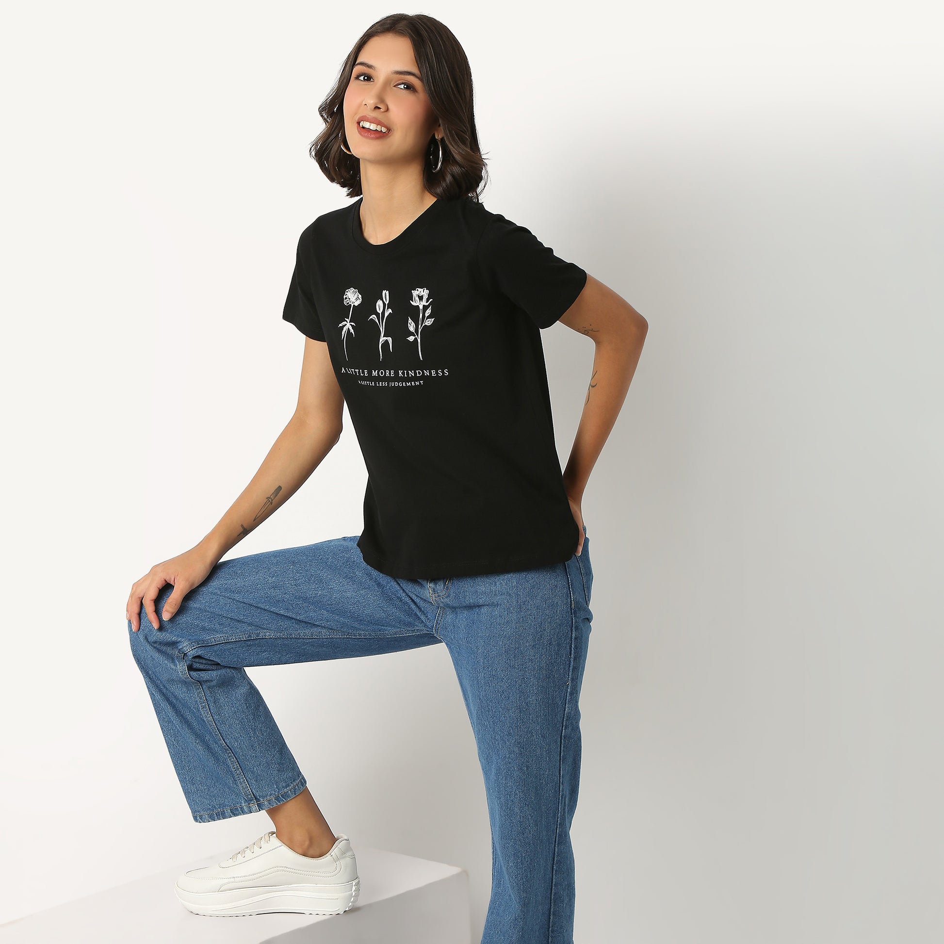 Graphic Cotton Fabric T-Shirt