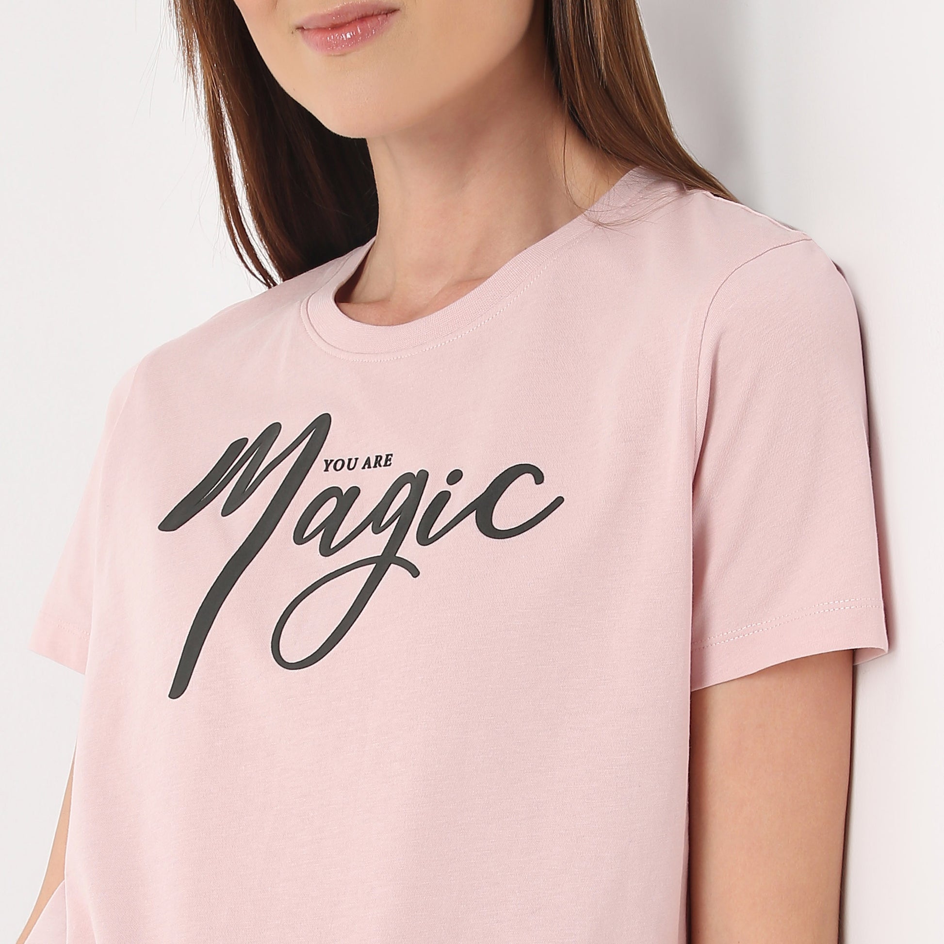 Regular Fit Graphic Round Neck T-Shirt