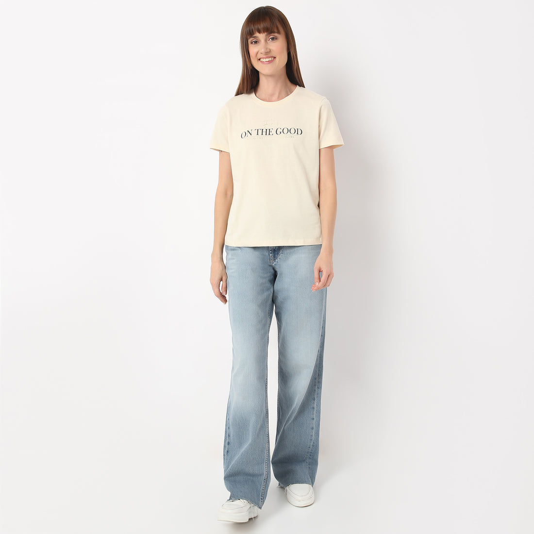 Regular Fit Graphic Round Neck T-Shirt