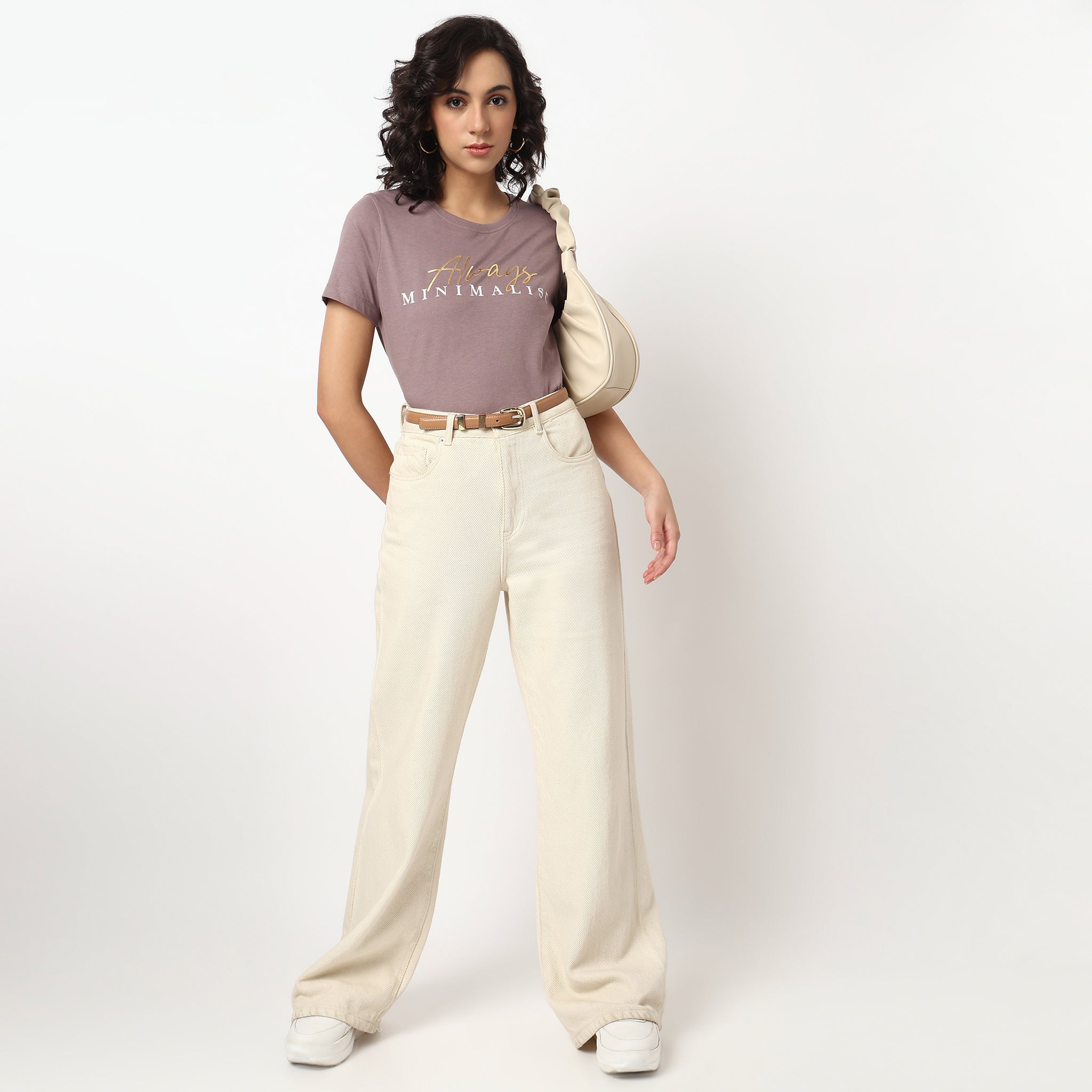 Buy Women Regular Fit Printed Short Sleeve T-Shirt  - Style Union