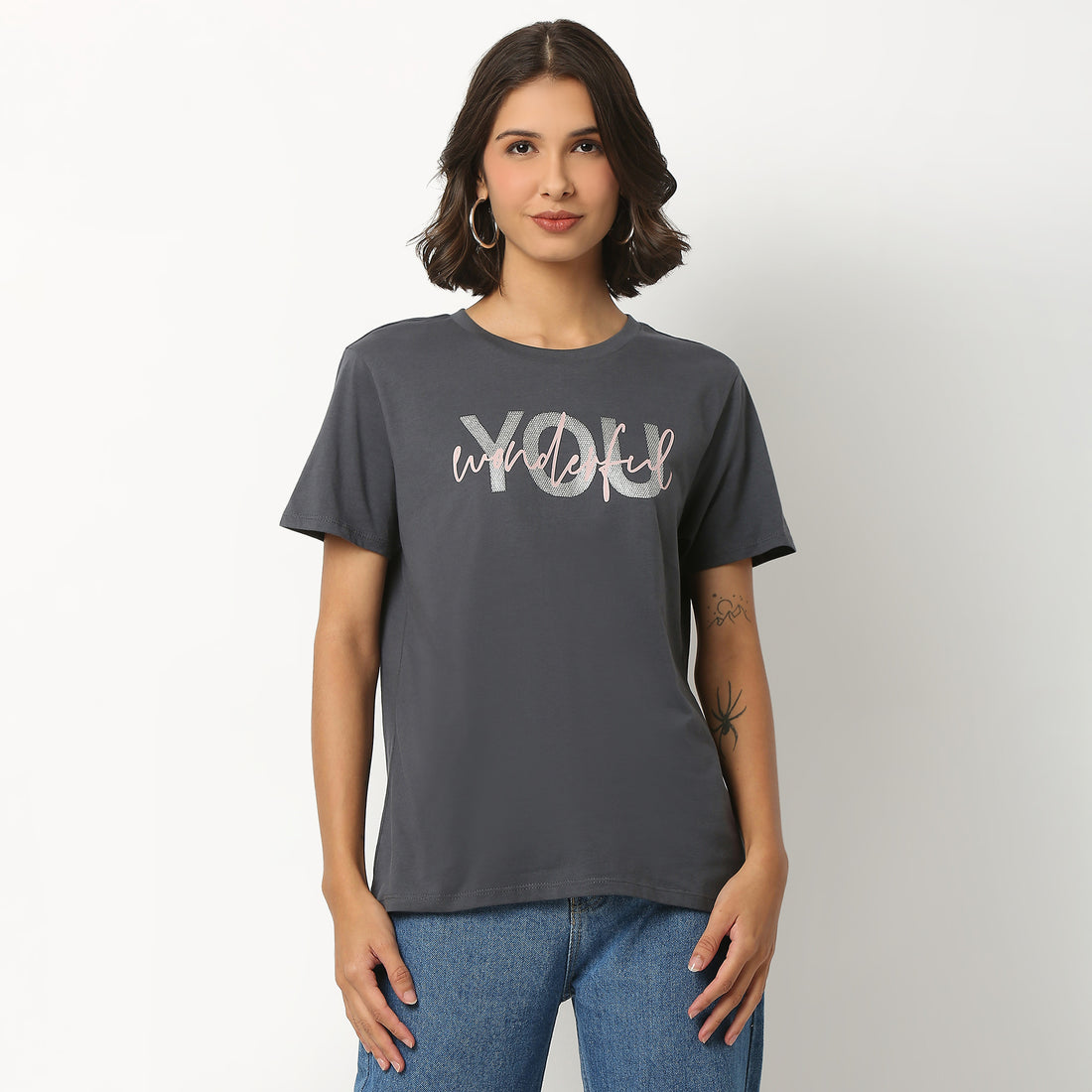 Graphic Cotton Fabric T-Shirt